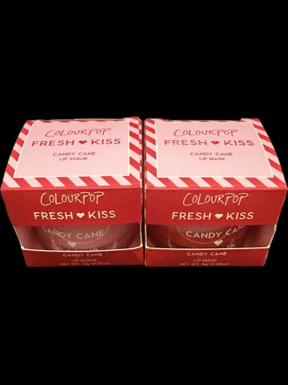 🦋 ColourPop Fresh Kiss Candy Cane Lip Scrub & Lip Mask Duo